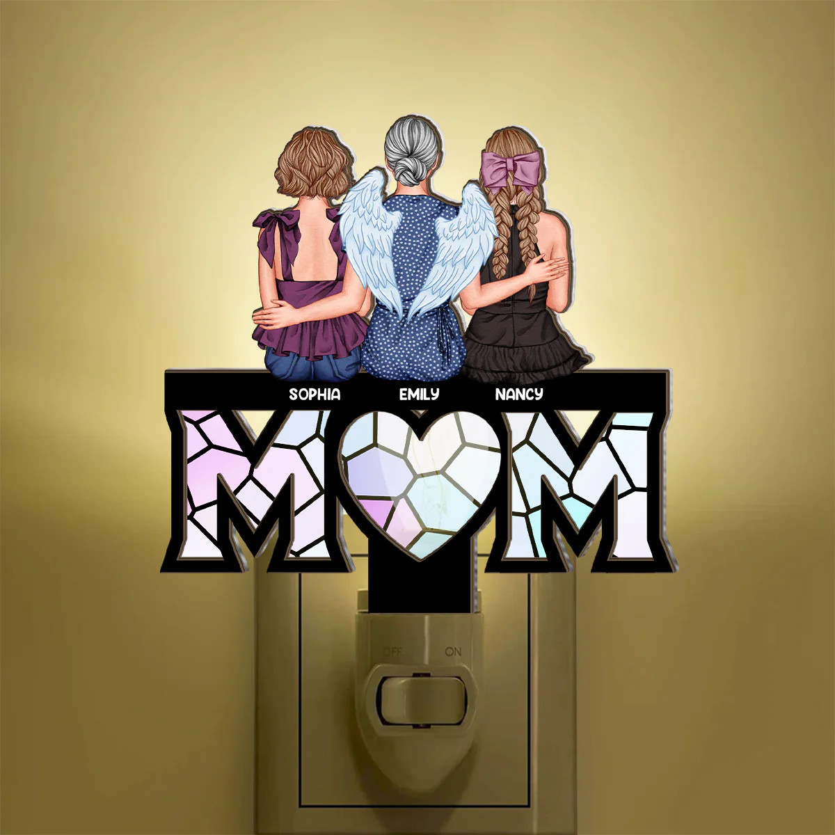 Mom We Love You - Personalized Plug-in Night Light - Image 2