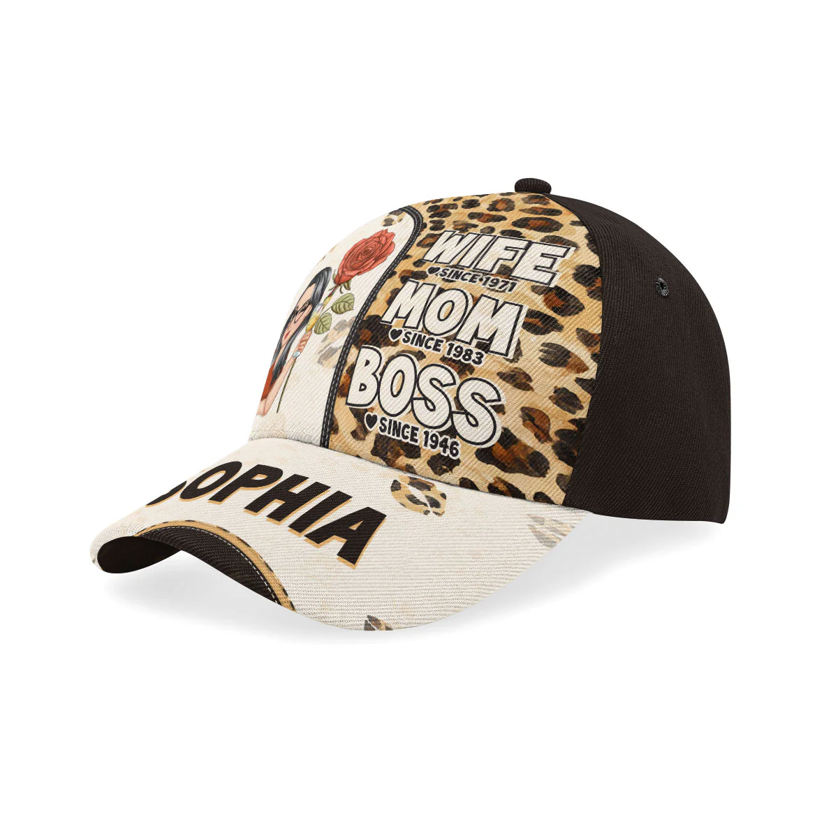 Mom Wife Birthday Flower Custom Month - Personalized Classic Cap - Image 2