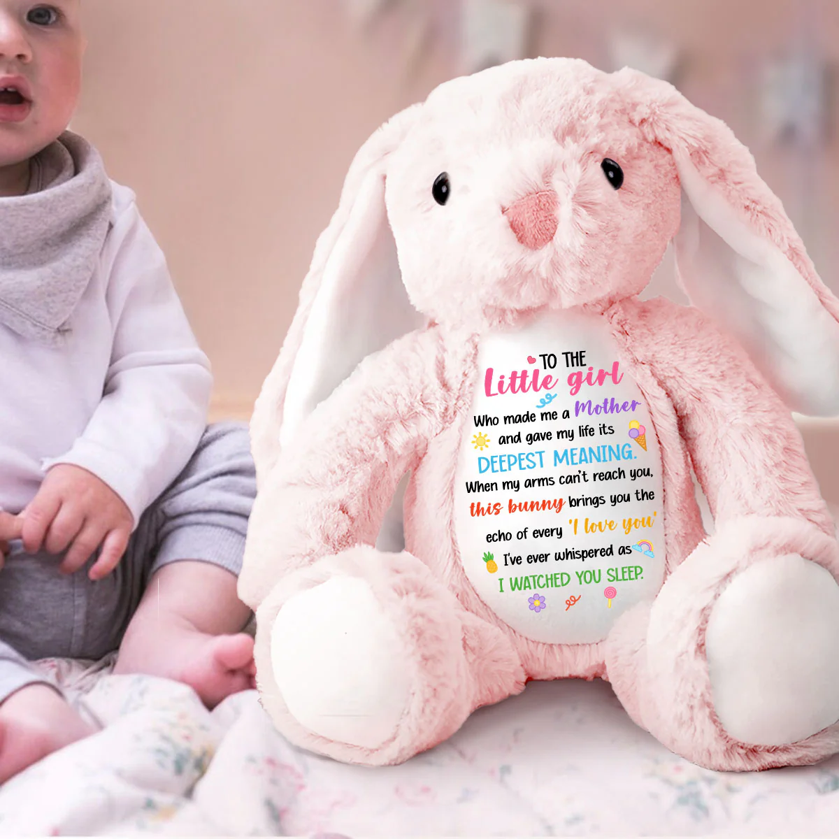 Mommy's Deepest Meaning - Personalized Stuffed Bunny - Image 2
