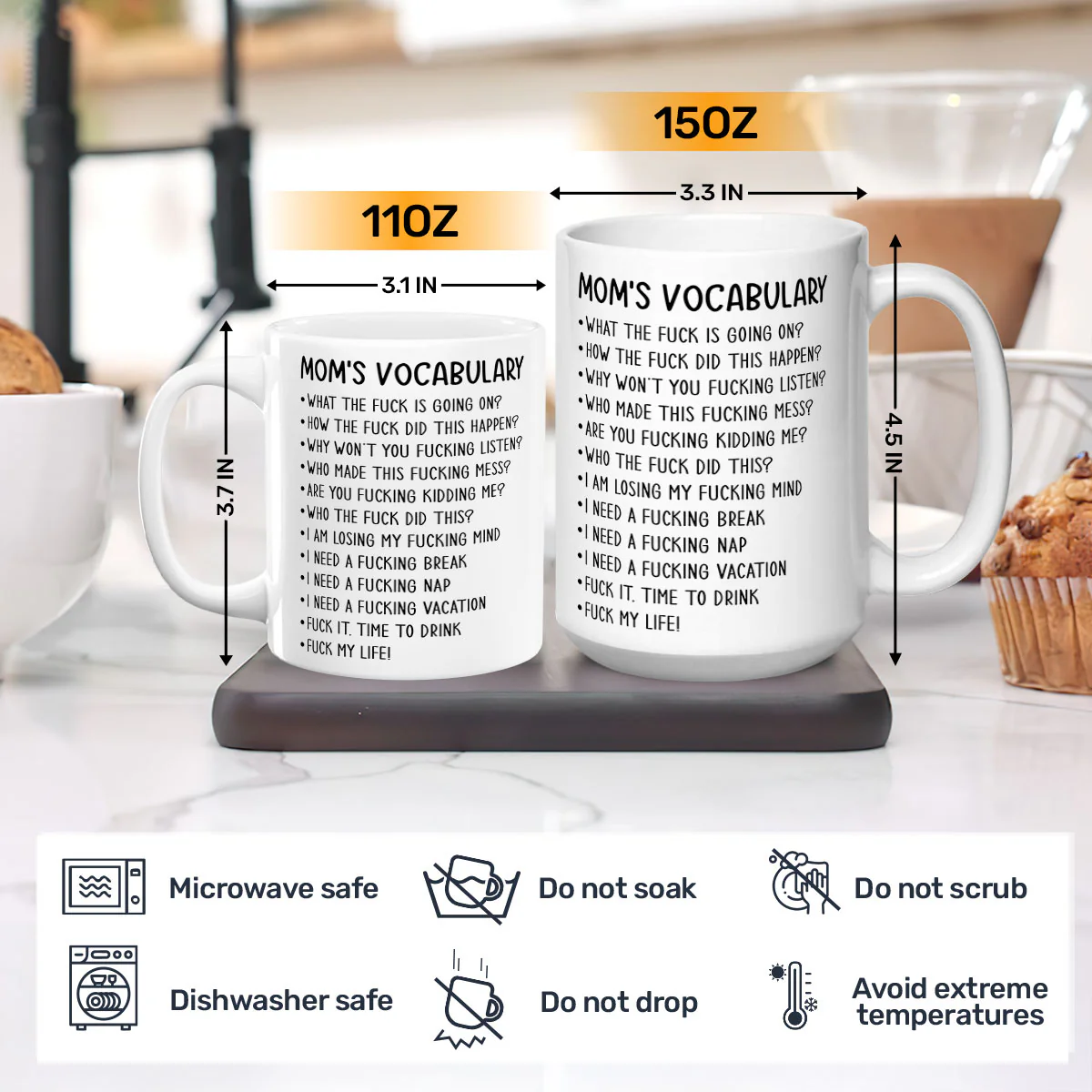 Mom's Vocabulary - Personalized Mug - Image 3