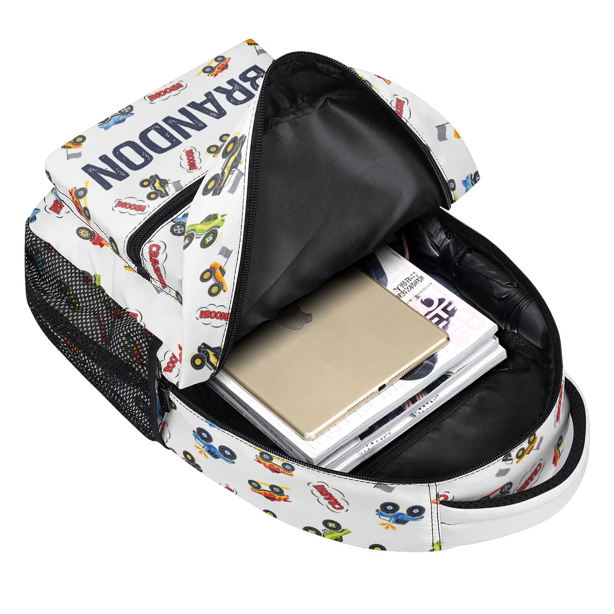 Monster Truck Alphabet - Personalized Backpack - Image 6