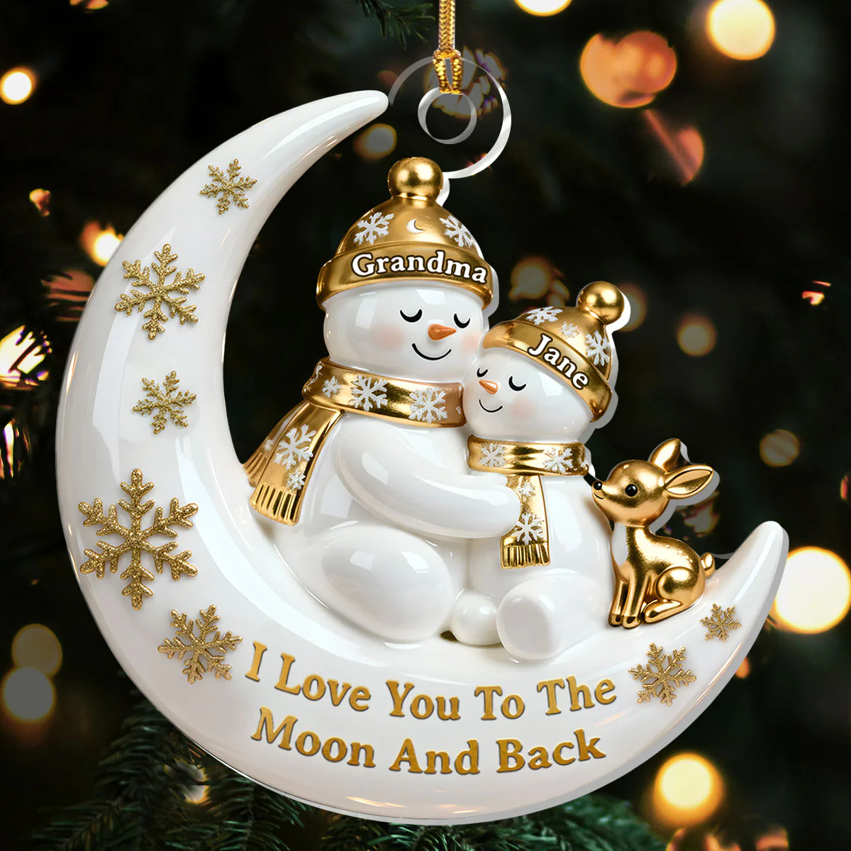 Moonlight Companions - Personalized 1-Layer Acrylic Ornament
