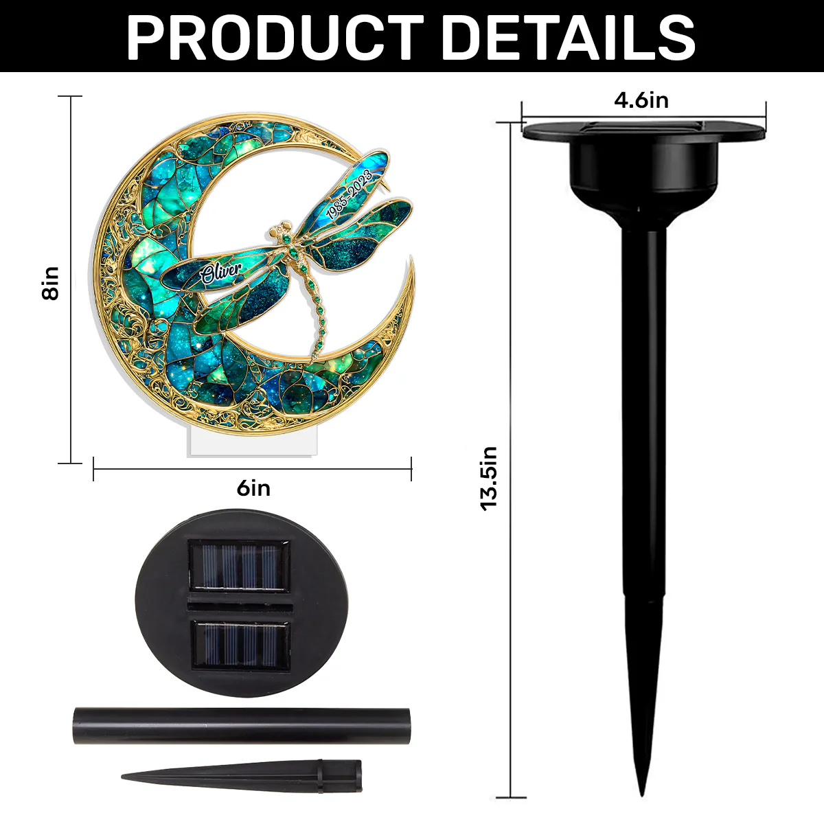 Moonveil Dragonfly - Personalized Solar Light - Image 6