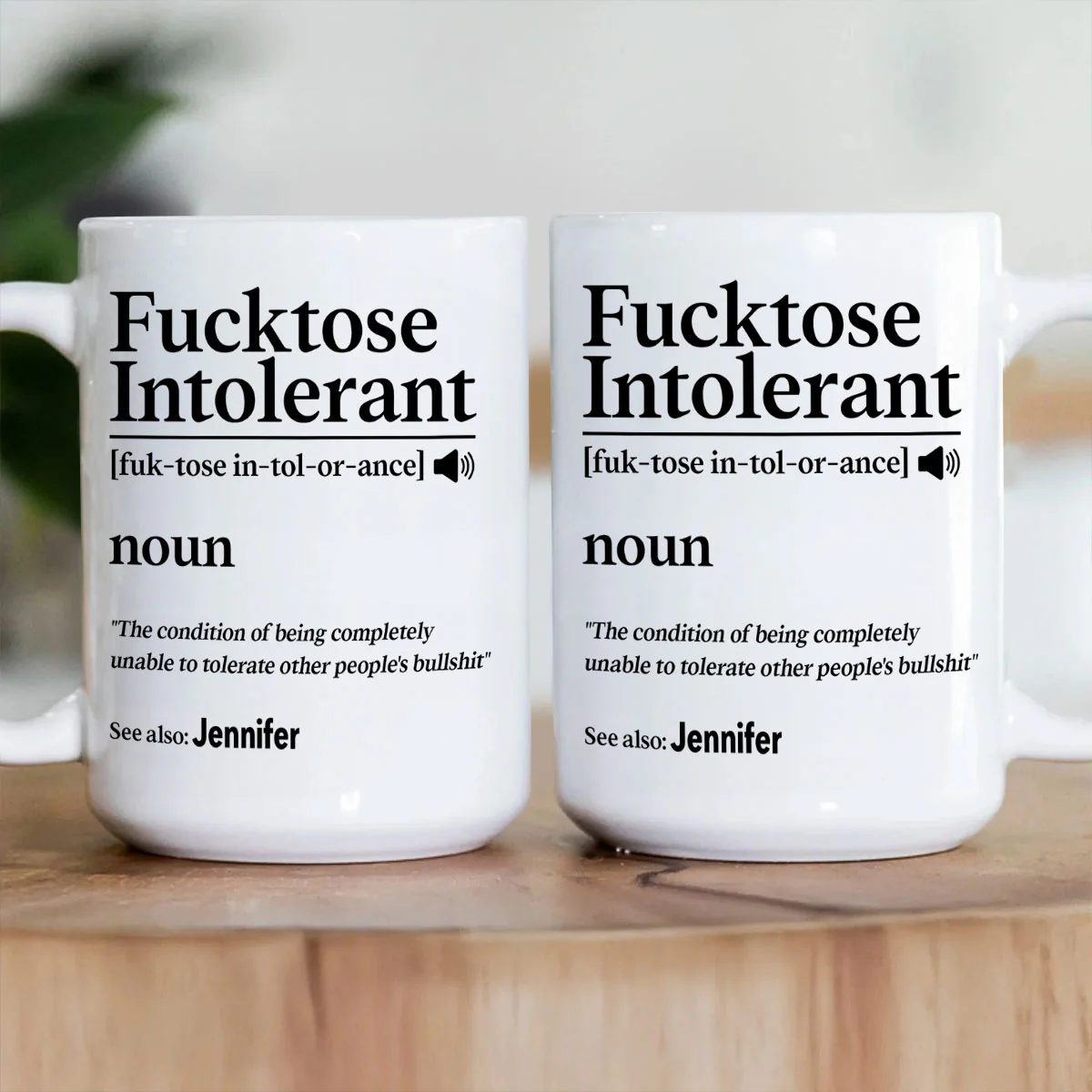 Morning Intolerant - Personalized Ceramic Coffee Mug - Image 3