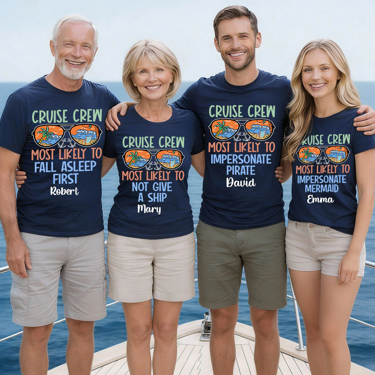 Most Likely To Matching Cruise Shirts, Cruise Squad For Families - Personalized 2D Unisex T-shirt - Image 2