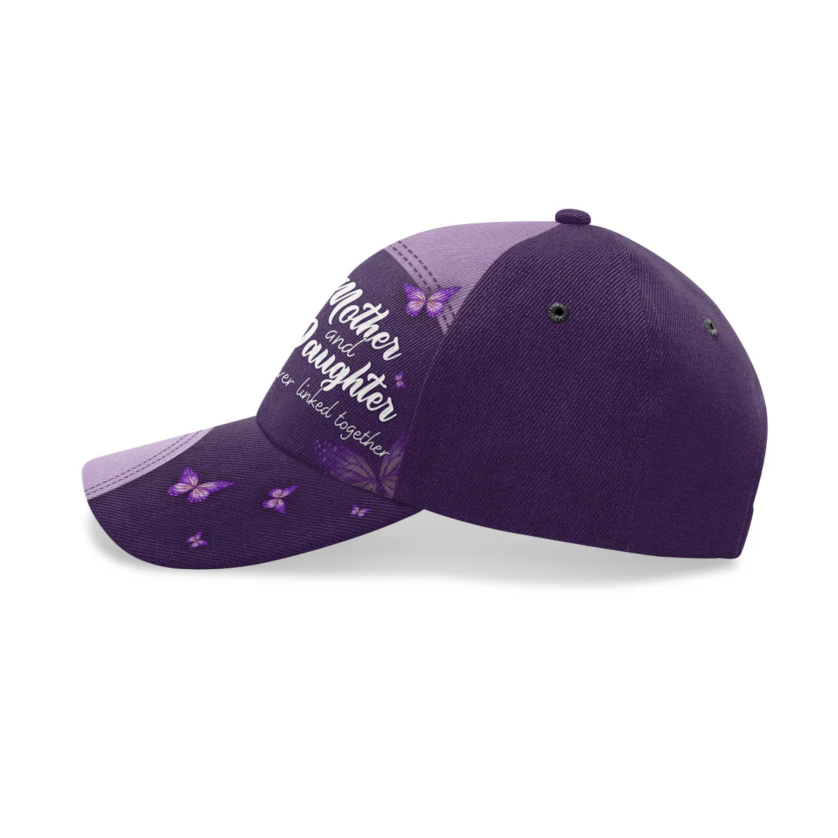 Mother And Daughter Forever Linked Together - Personalized Classic Cap - Image 3