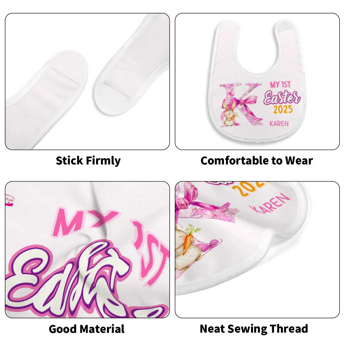 My 1st Easter - Personalized Baby Bib - Image 5