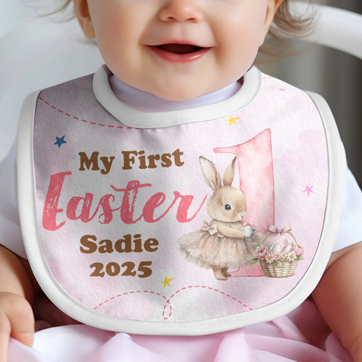 My 1st Easter - Personalized Baby Bib - Image 3