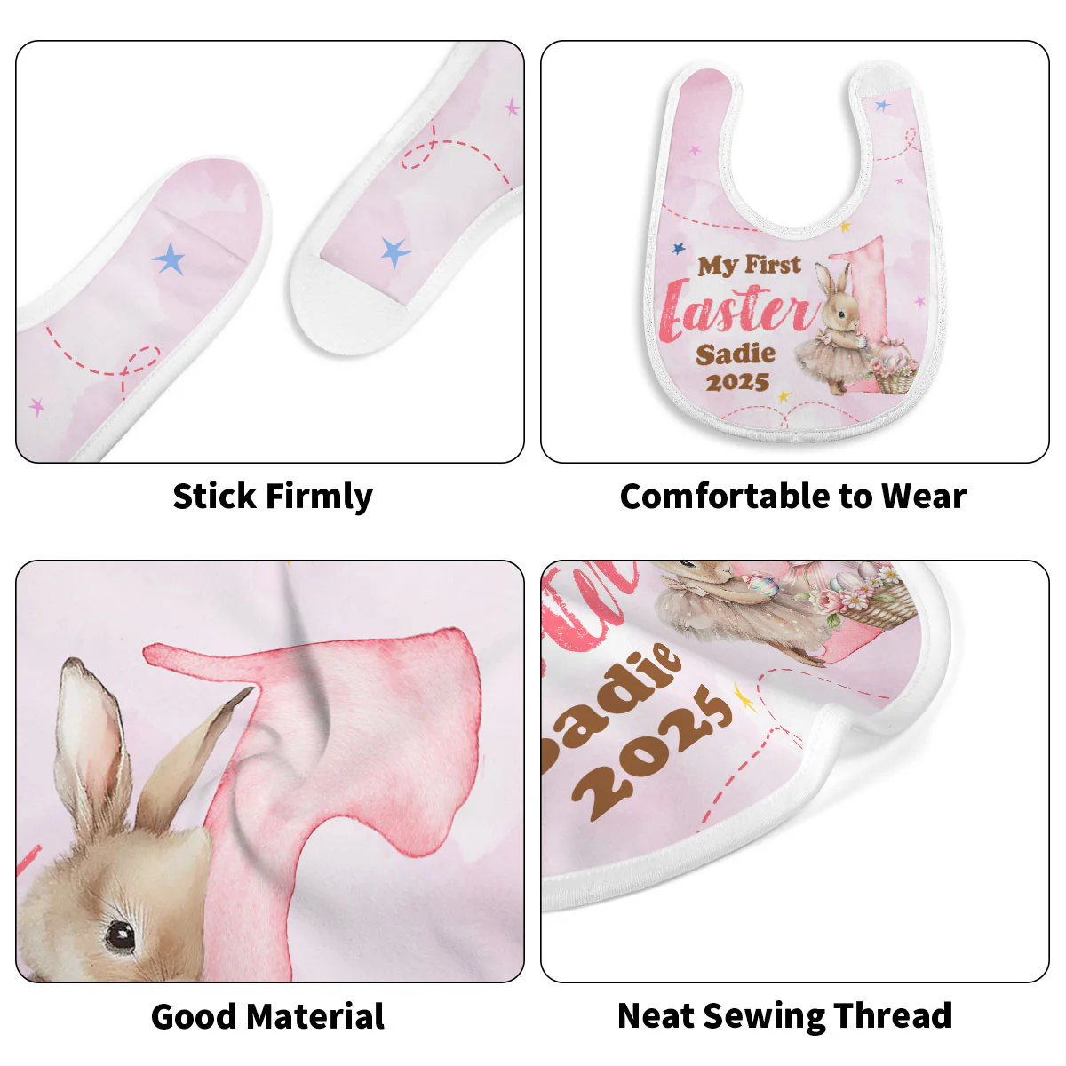 My 1st Easter - Personalized Baby Bib - Image 5