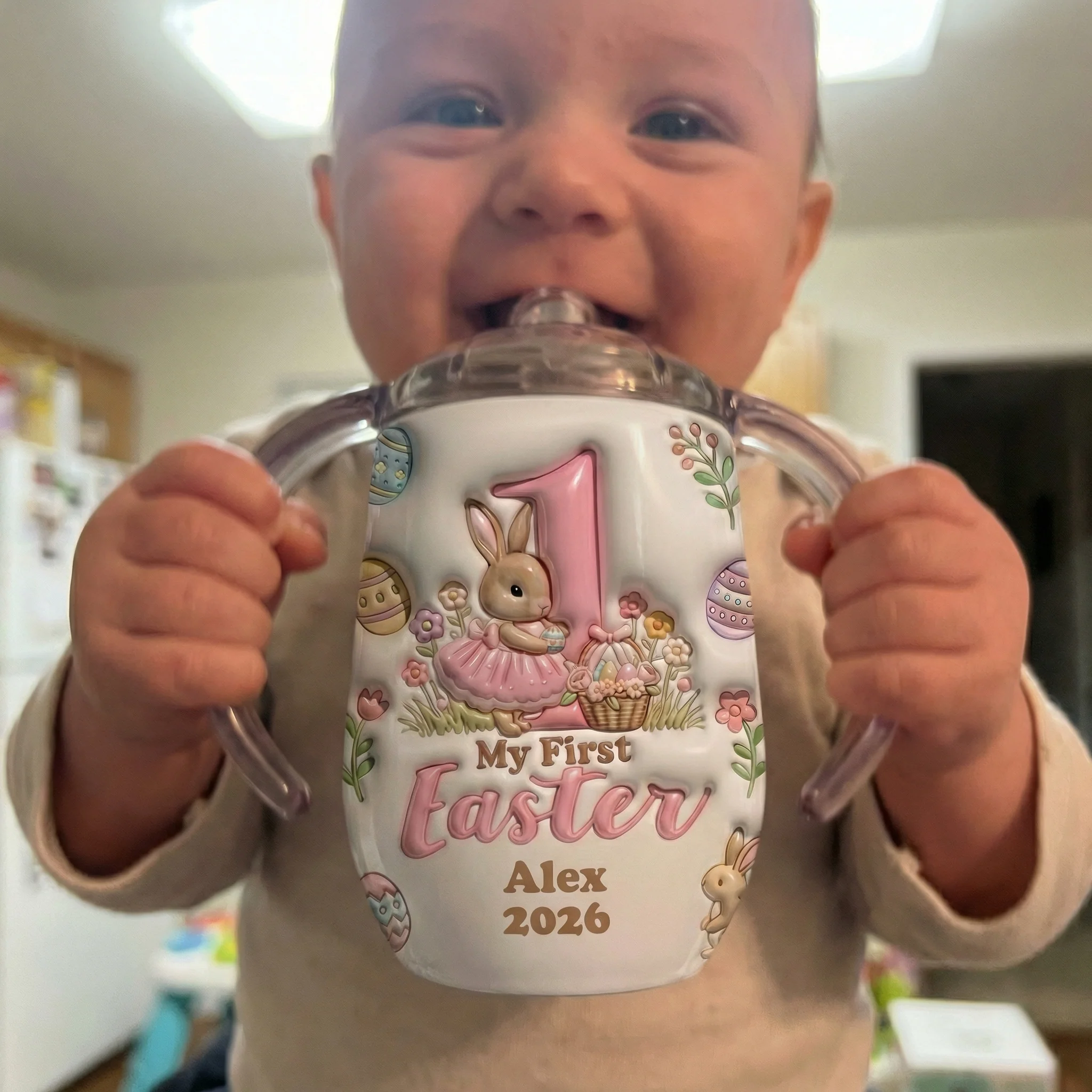 My 1st Easter - Personalized Sippy Cup With Handles - Image 2