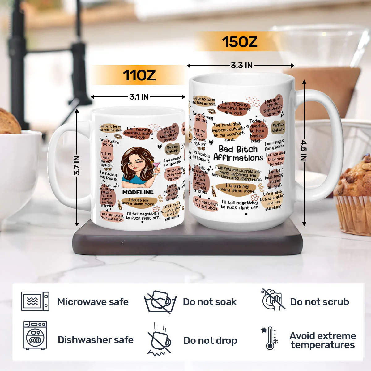 My Badass Affirmations - Personalized Mug - Image 3