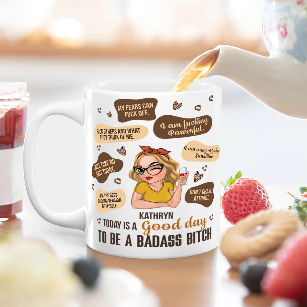 My Badass B*tch - Personalized Mug - Image 4