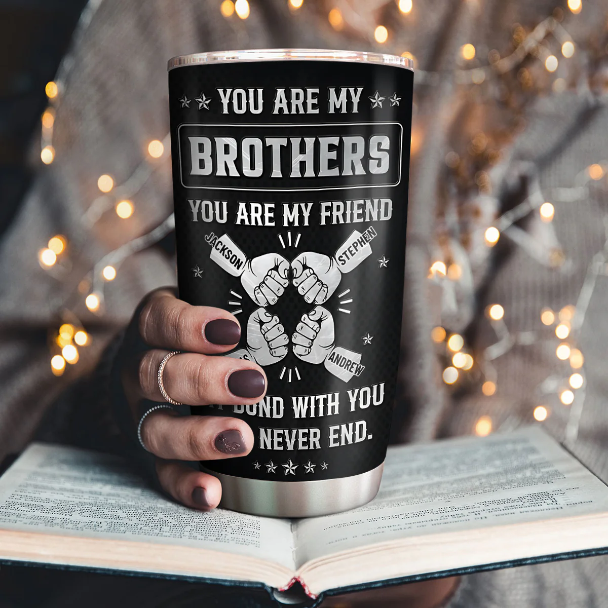 My Bond With You Will Never End - Personalized Stainless Steel Tumbler - Image 3