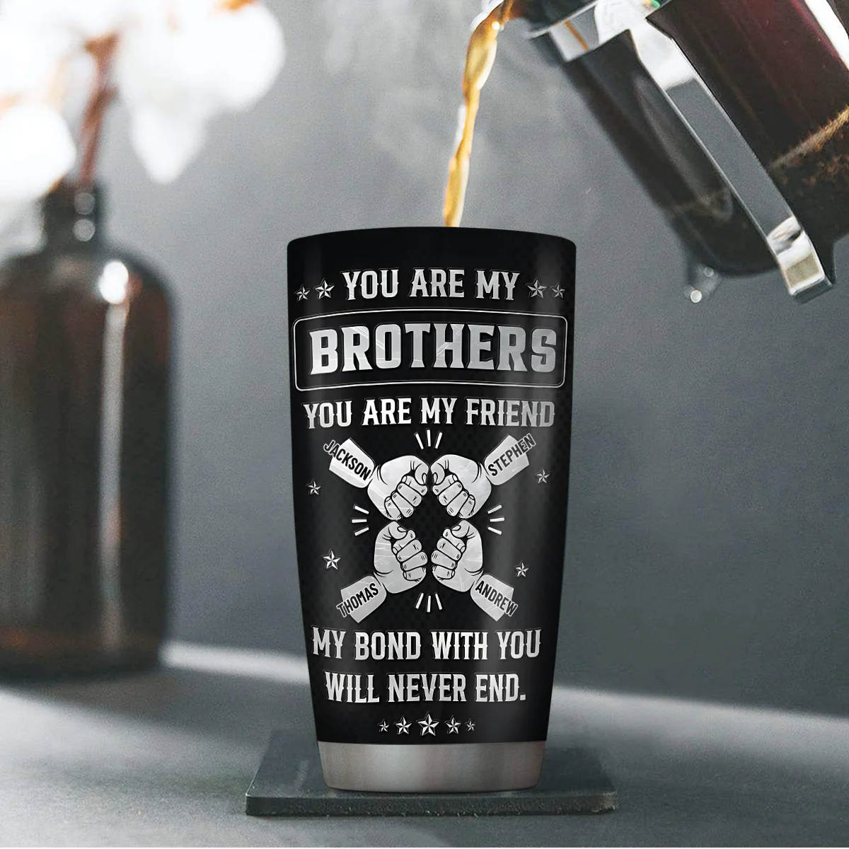 My Bond With You Will Never End - Personalized Stainless Steel Tumbler - Image 4