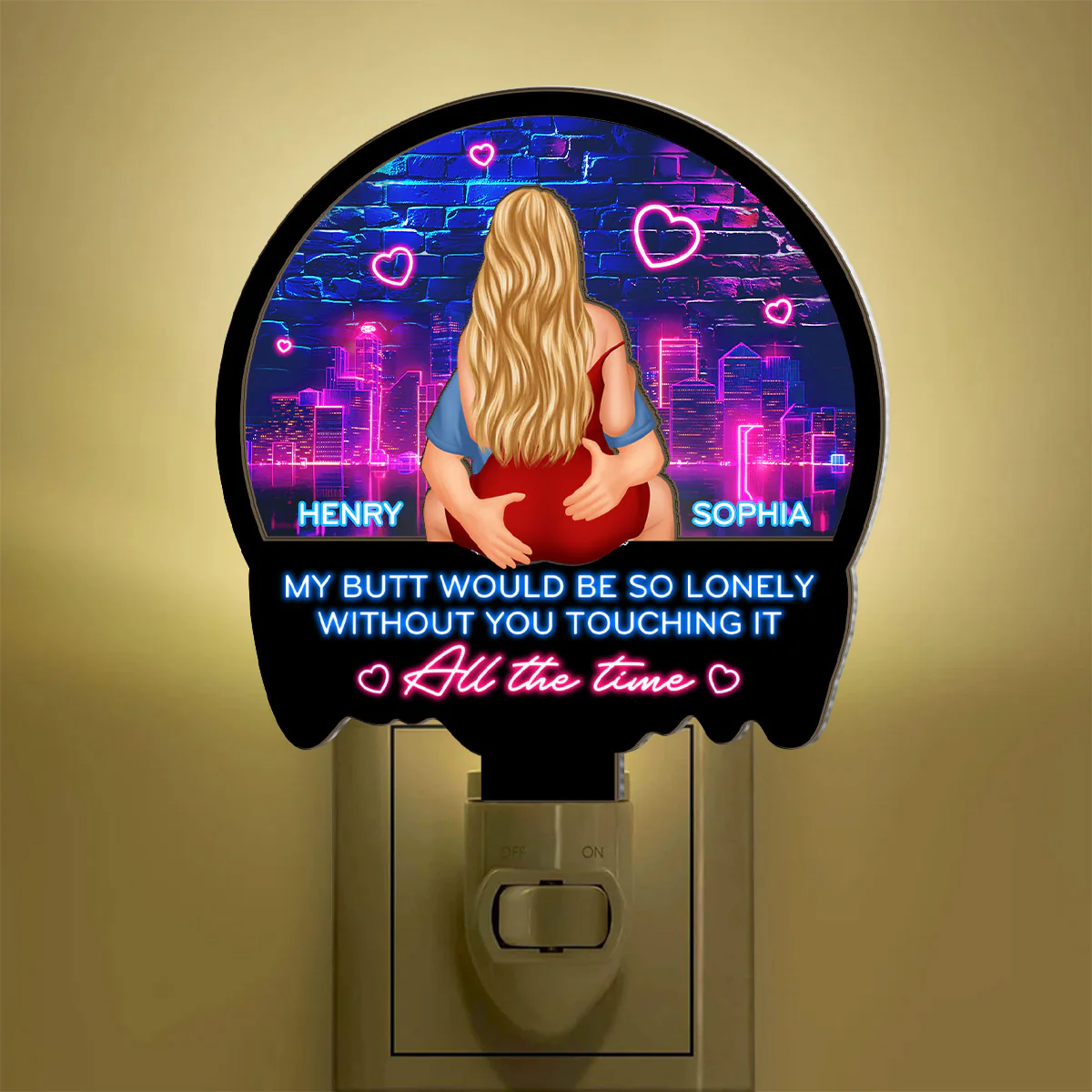 My Butt Would Be So Lonely Without You - Personalized Plug-in Night Light - Image 2