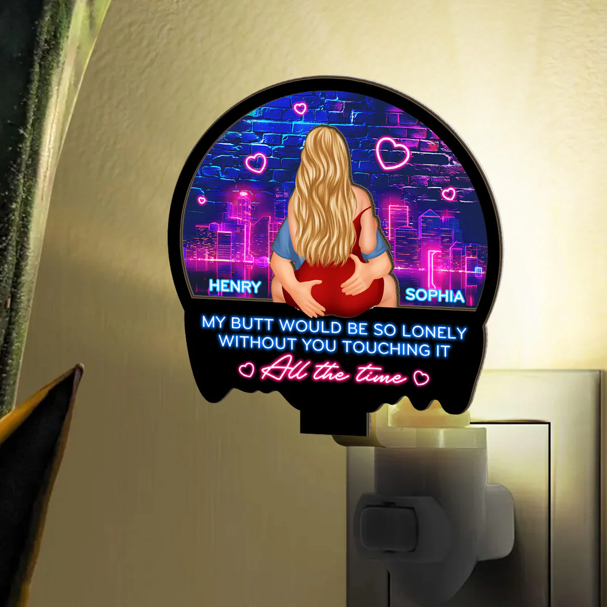 My Butt Would Be So Lonely Without You - Personalized Plug-in Night Light - Image 3