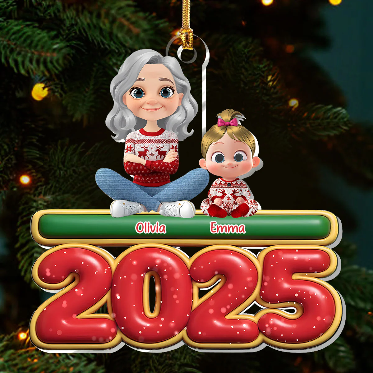My Christmas Blessing - Personalized 1-Layer Acrylic Ornament - Image 3