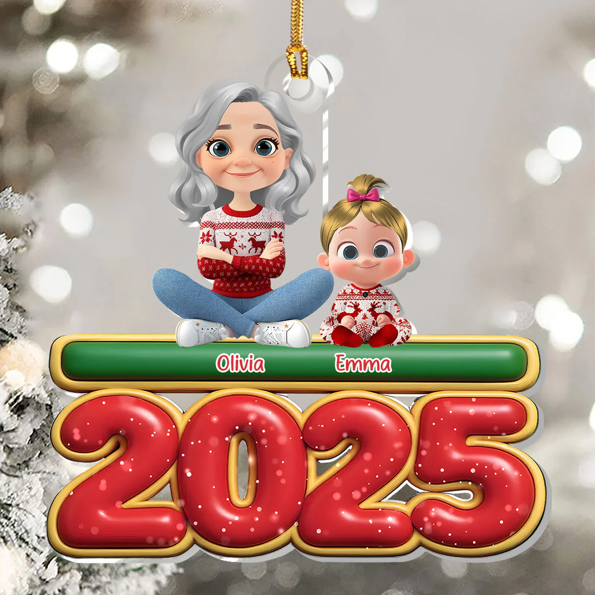 My Christmas Blessing - Personalized 1-Layer Acrylic Ornament - Image 5