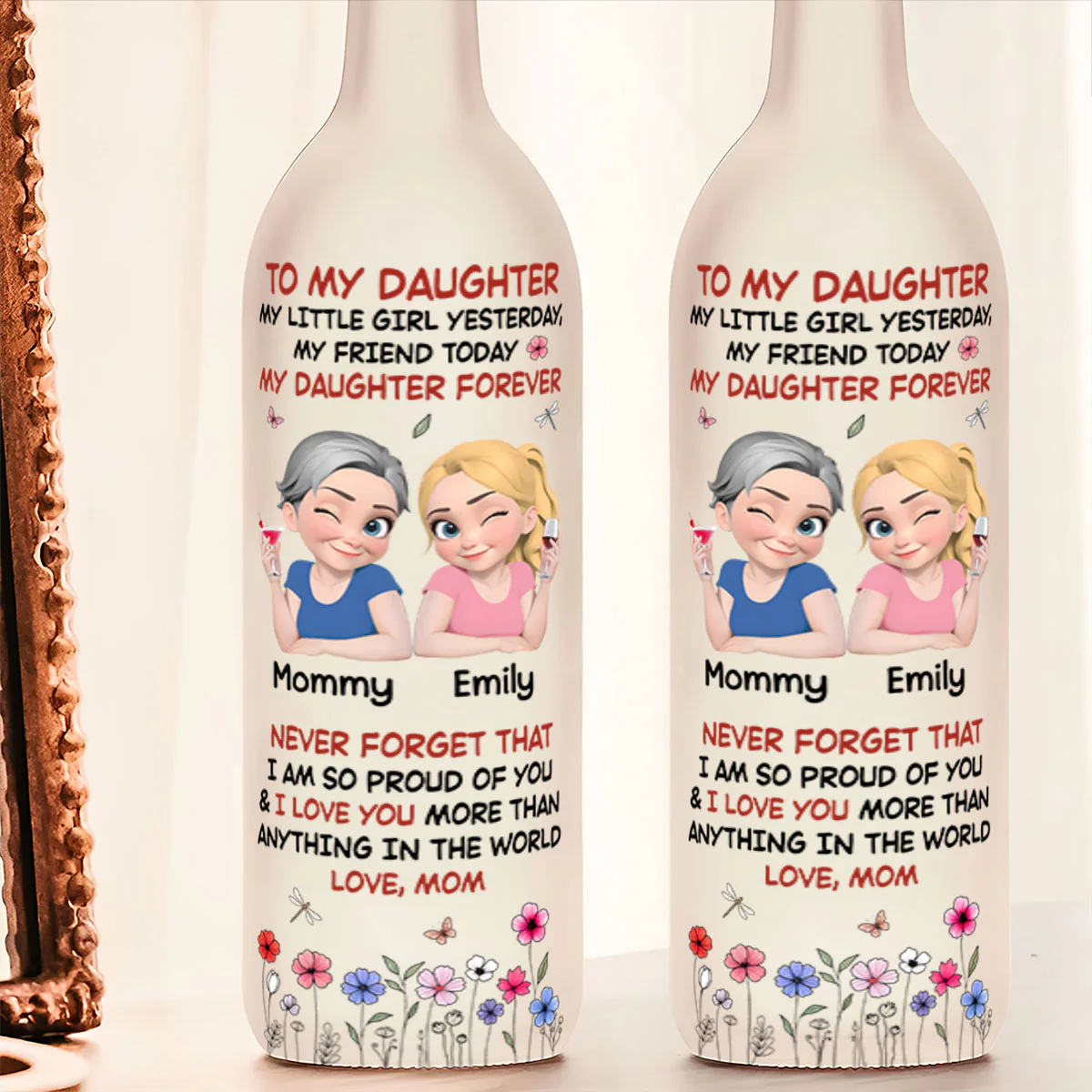 My Daughter Forever - Personalized Bottle Lamp - Image 5
