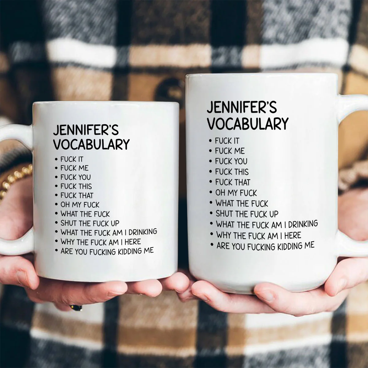 My F Vocabulary - Personalized Ceramic Coffee Mug - Image 4