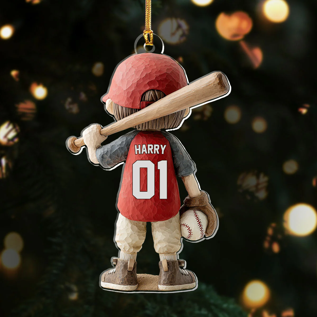 My Favorite Baseball Player - Personalized 1-Layer Acrylic Ornament