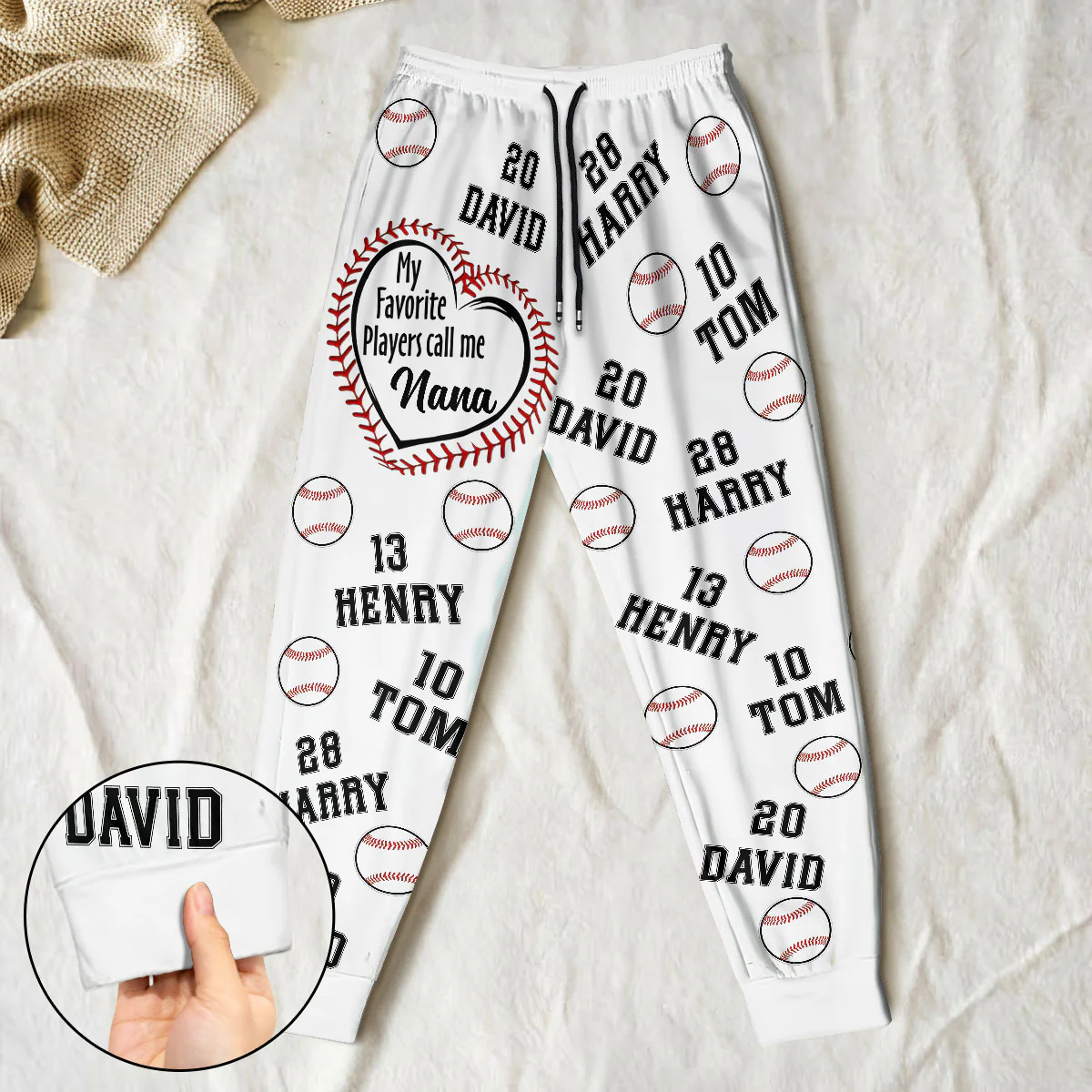 My Favorite Players Call Me Nana Baseball Edition - Personalized Sweatpants