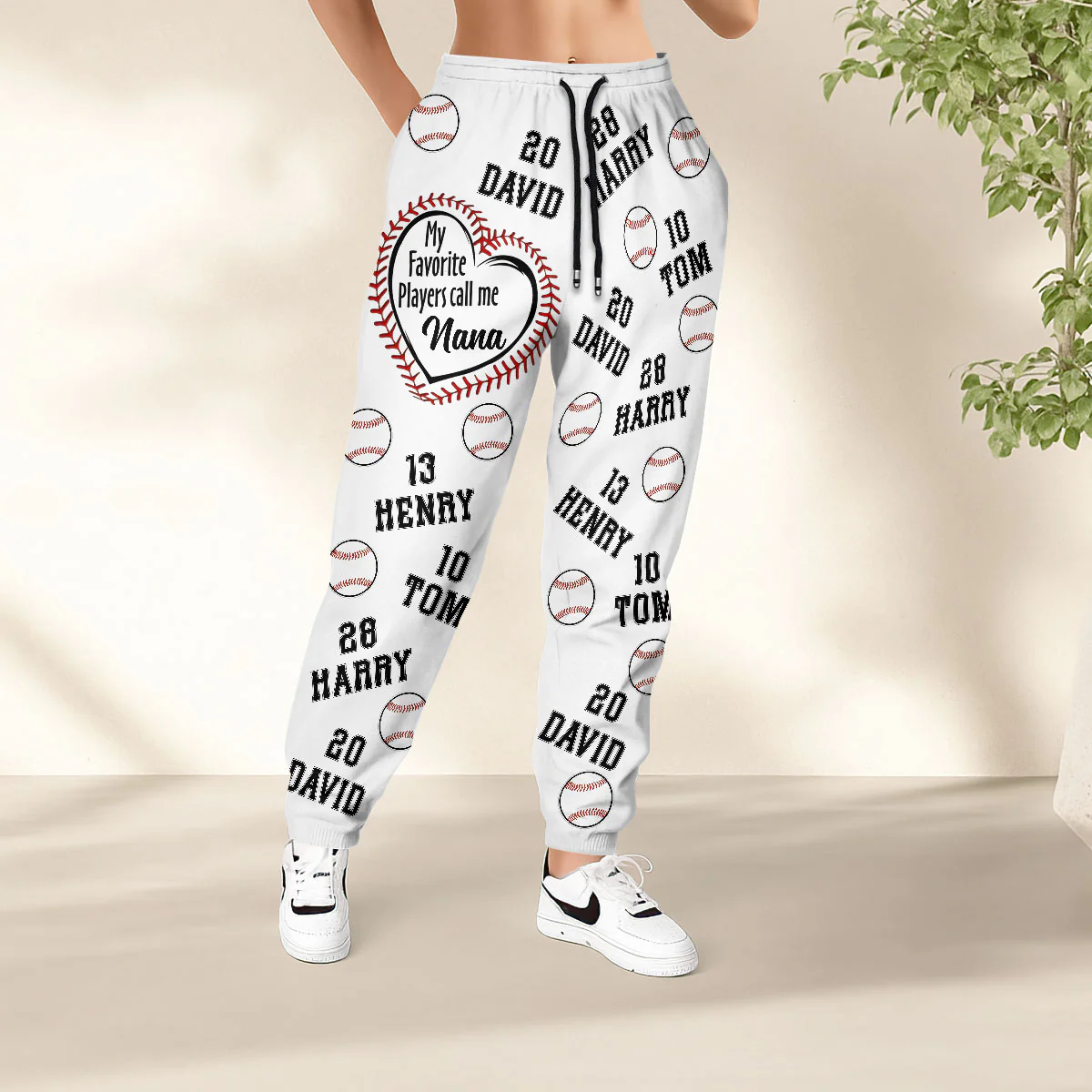 My Favorite Players Call Me Nana Baseball Edition - Personalized Sweatpants - Image 3
