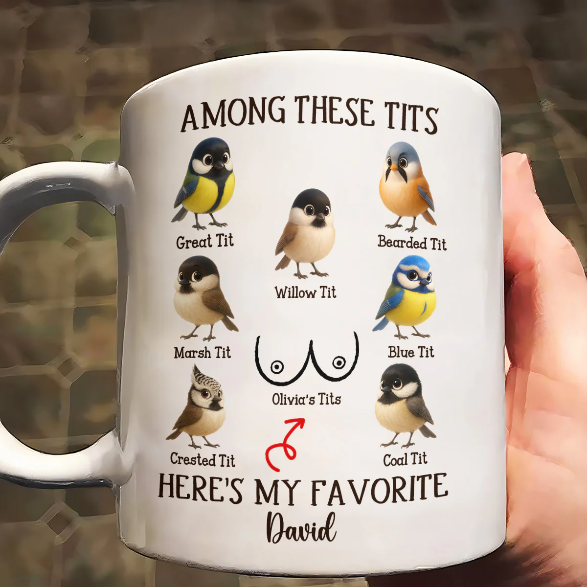My Favorite Tits - Personalized Ceramic Coffee Mug