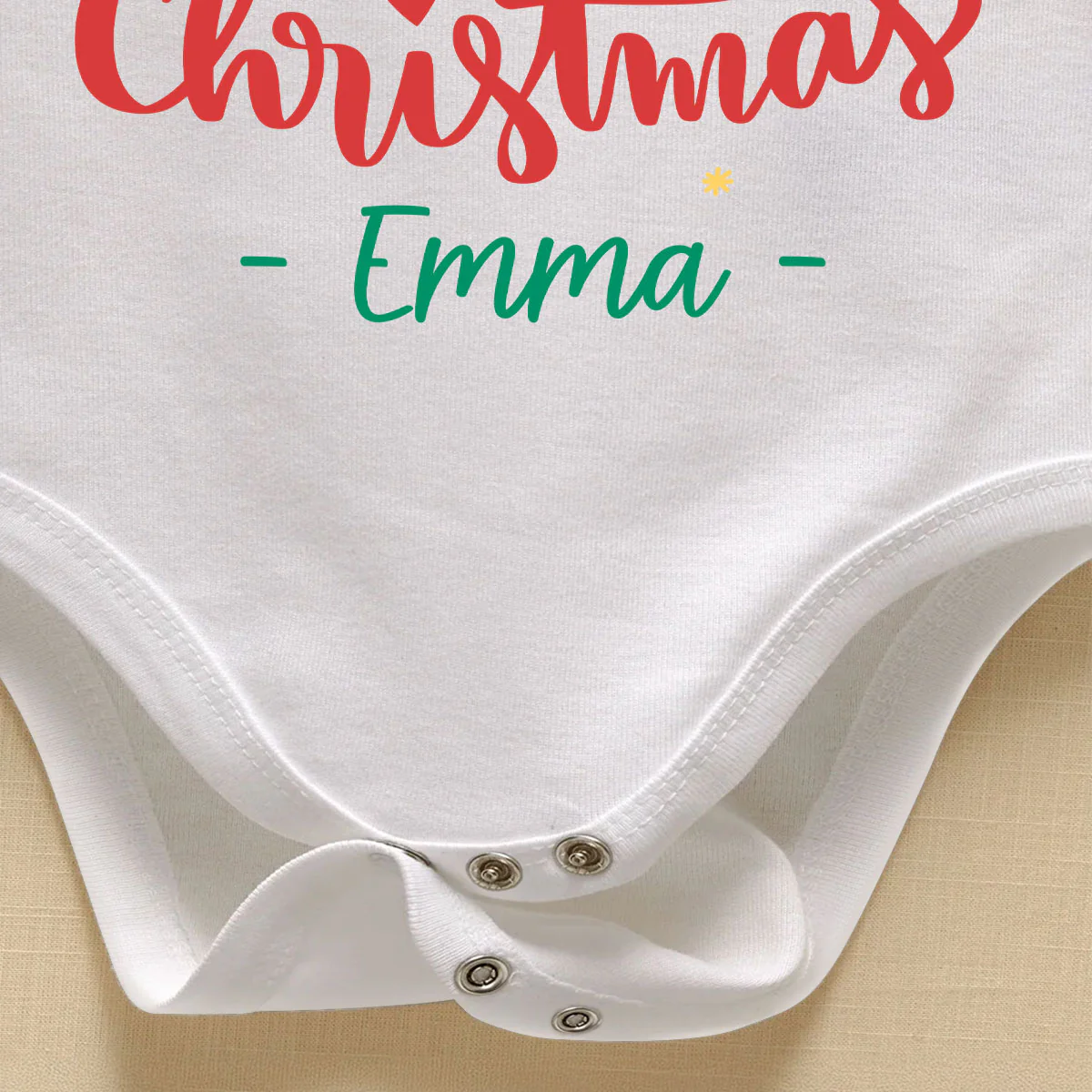 My First Christmas - Personalized Long Sleeve Baby Onesie - Image 4