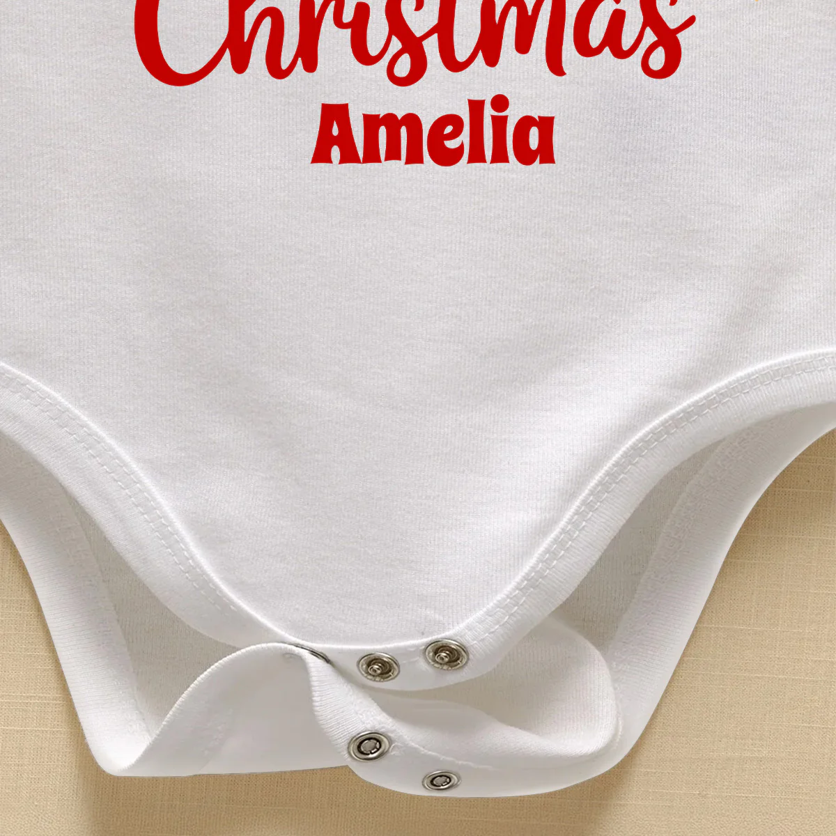 My First Christmas Reindeer - Personalized Long Sleeve Baby Onesie - Image 4