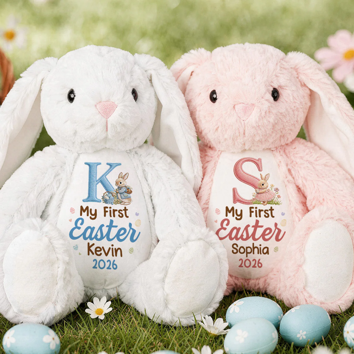 My First Easter 2026 - Personalized Stuffed Bunny