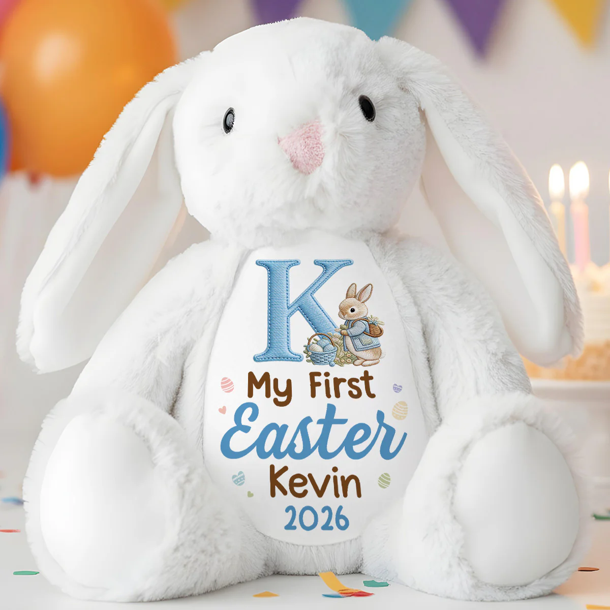 My First Easter 2026 - Personalized Stuffed Bunny - Image 2