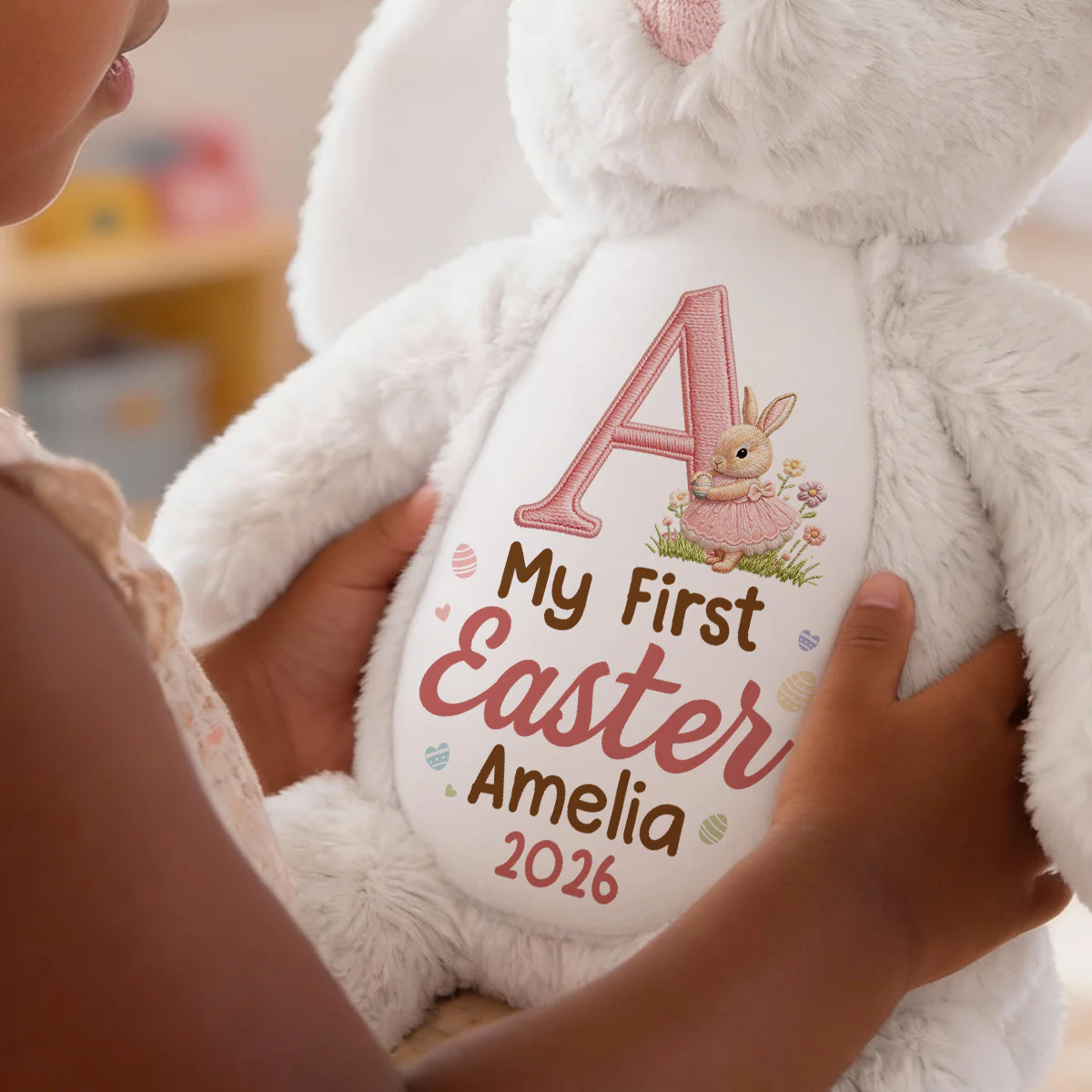 My First Easter 2026 - Personalized Stuffed Bunny - Image 3