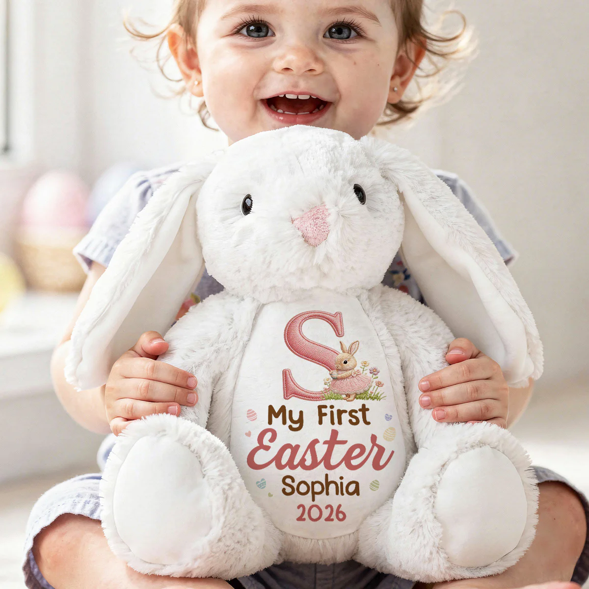 My First Easter 2026 - Personalized Stuffed Bunny - Image 4