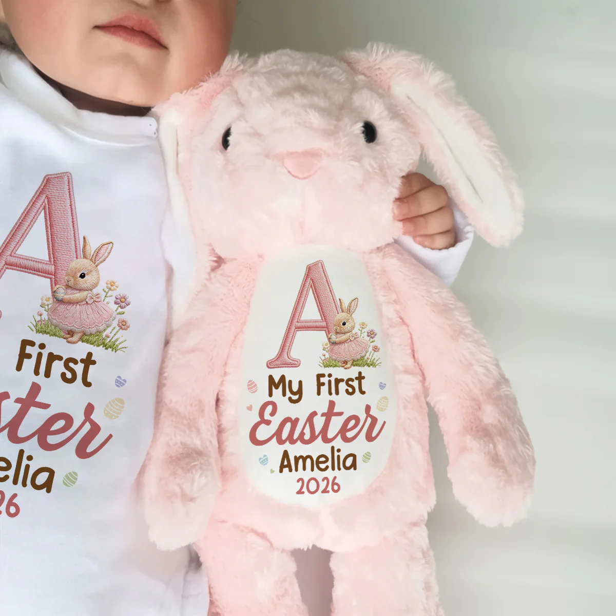 My First Easter 2026 - Personalized Stuffed Bunny - Image 5