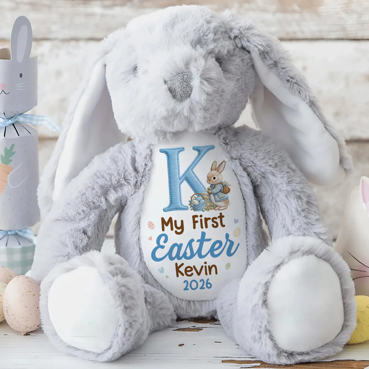 My First Easter 2026 - Personalized Stuffed Bunny - Image 6