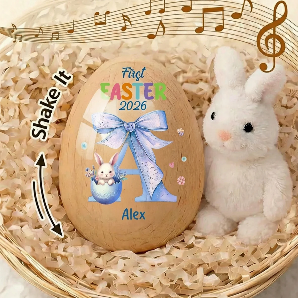 My First Easter - Personalized Musical Easter Egg Shaker