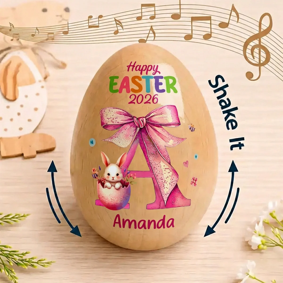My First Easter - Personalized Musical Easter Egg Shaker - Image 2