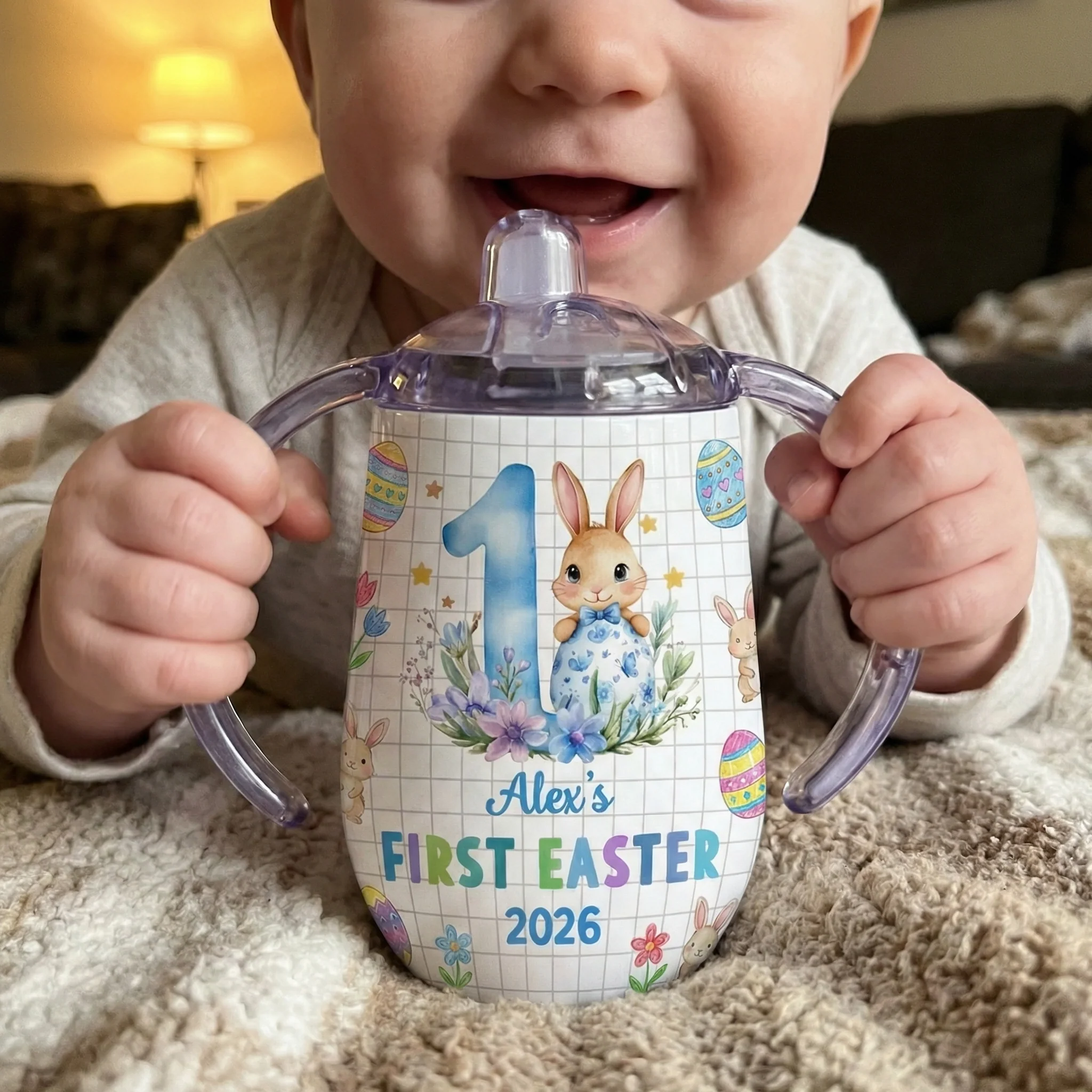 My First Easter - Personalized Sippy Cup With Handles