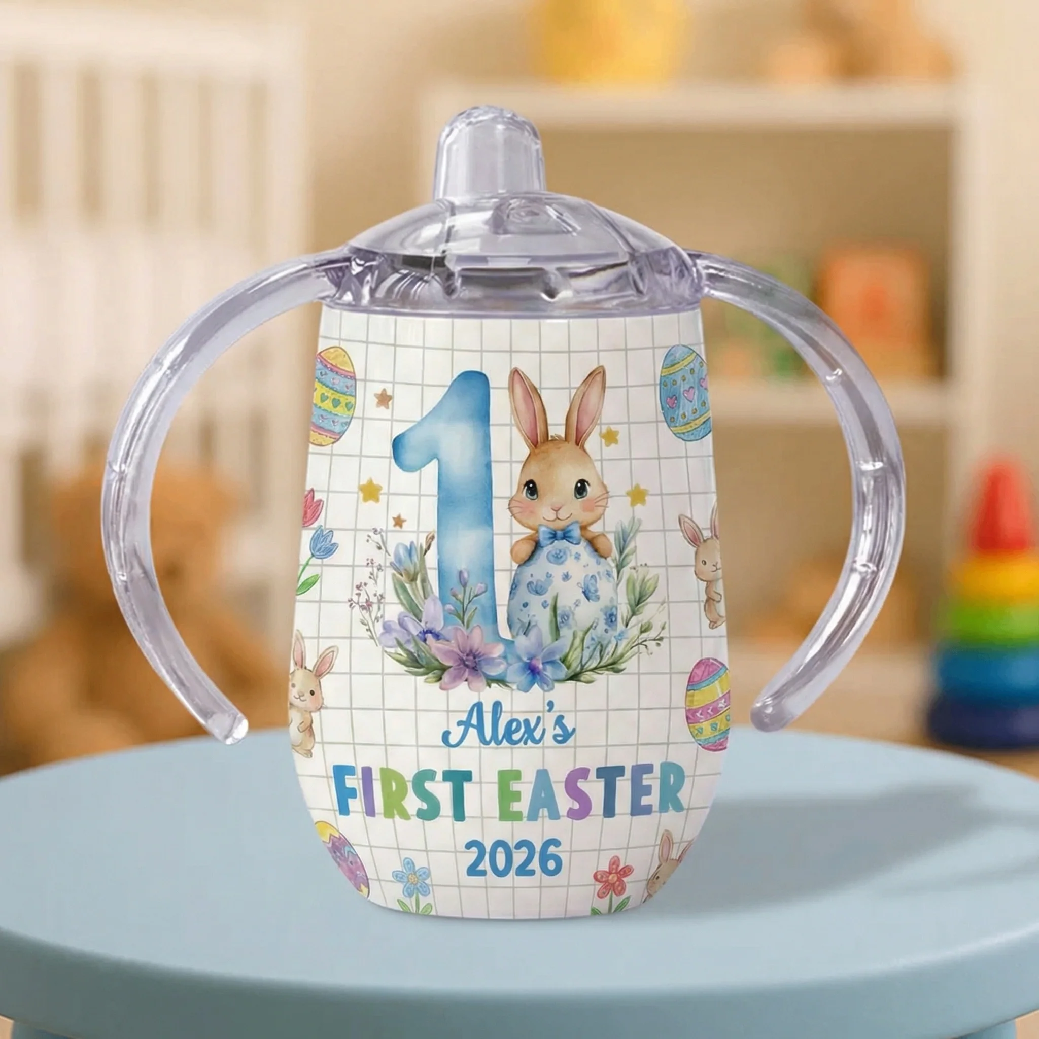 My First Easter - Personalized Sippy Cup With Handles - Image 2