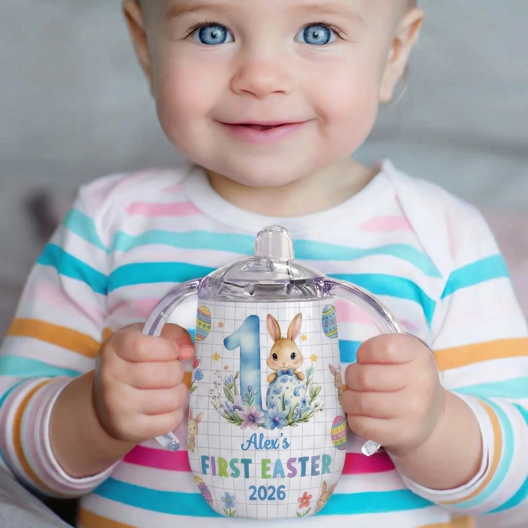 My First Easter - Personalized Sippy Cup With Handles - Image 3
