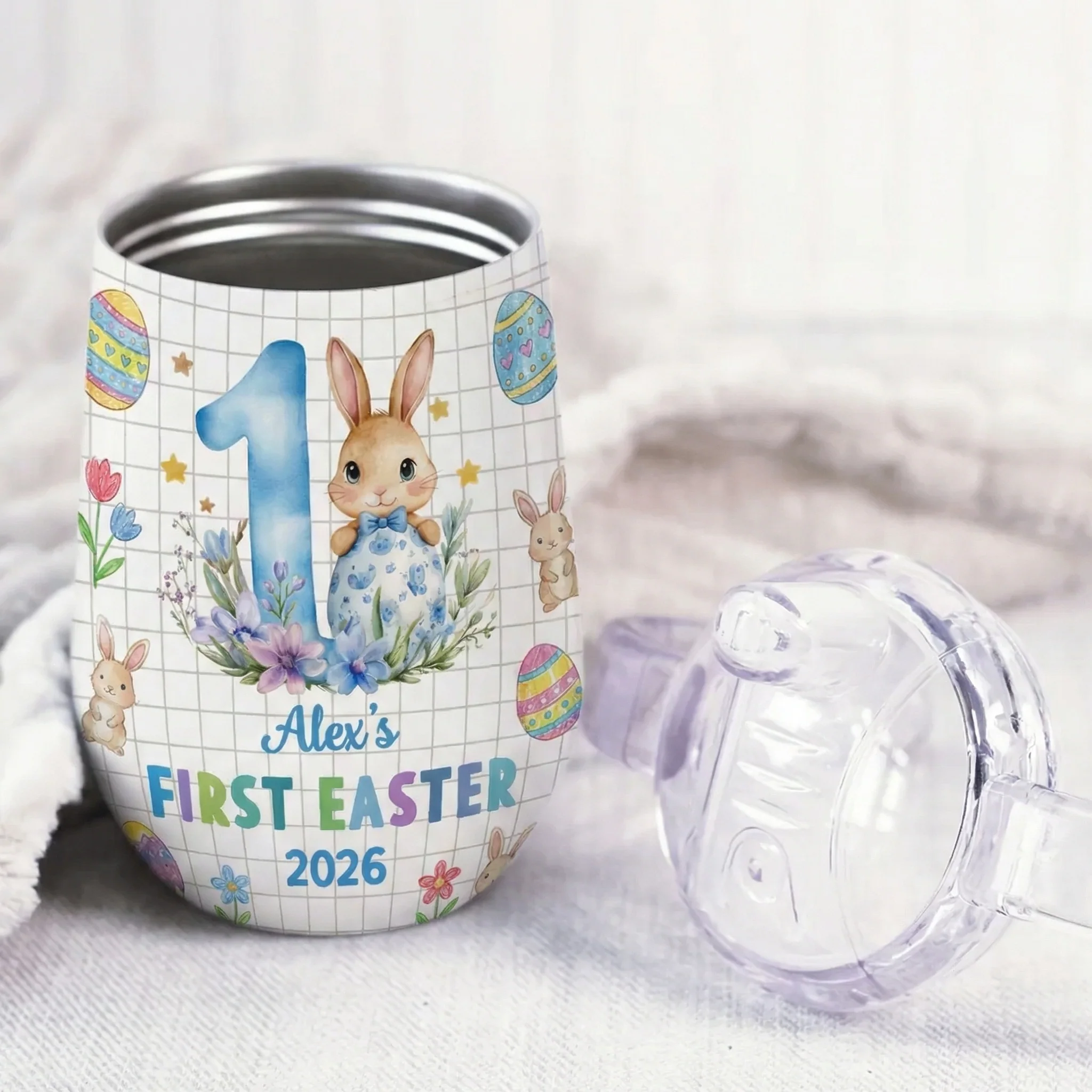 My First Easter - Personalized Sippy Cup With Handles - Image 4