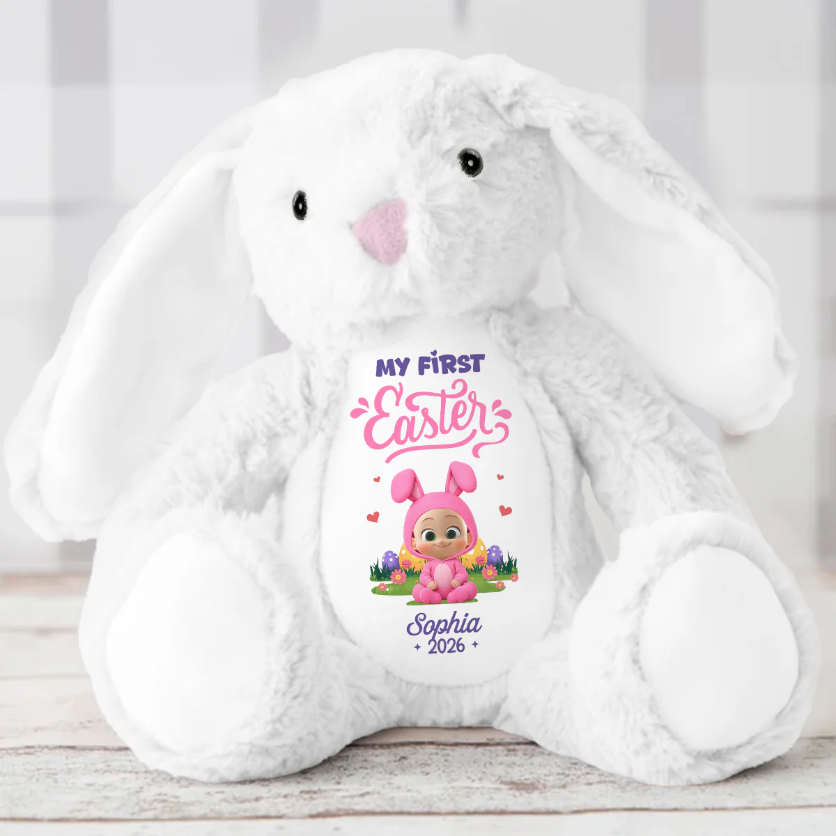 My First Easter - Personalized Stuffed Bunny - Image 5