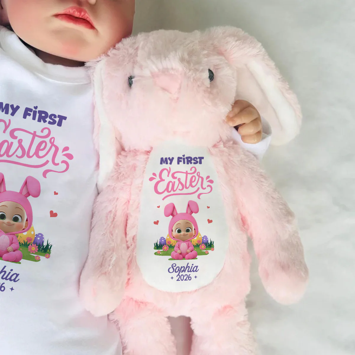 My First Easter - Personalized Stuffed Bunny - Image 6