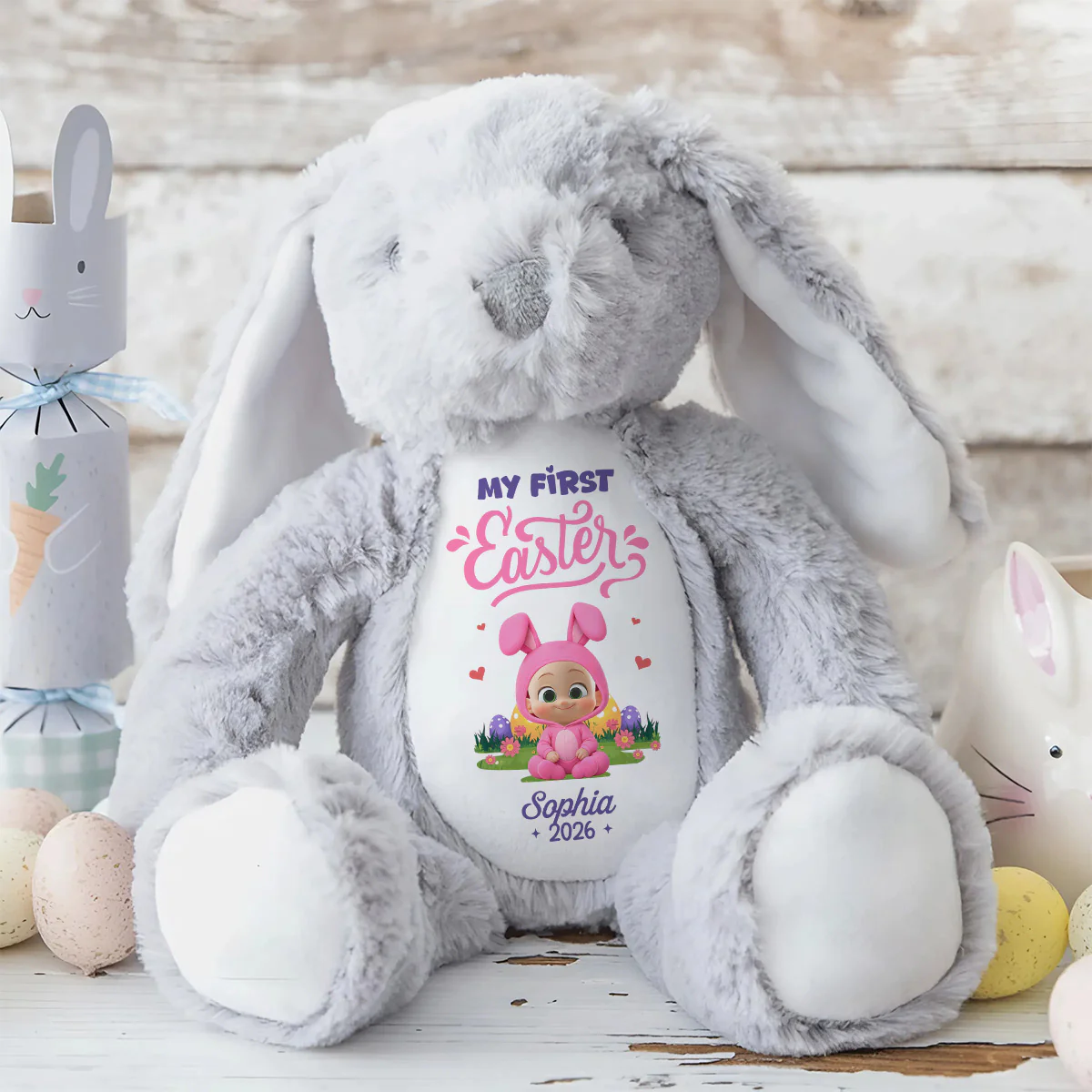 My First Easter - Personalized Stuffed Bunny - Image 8