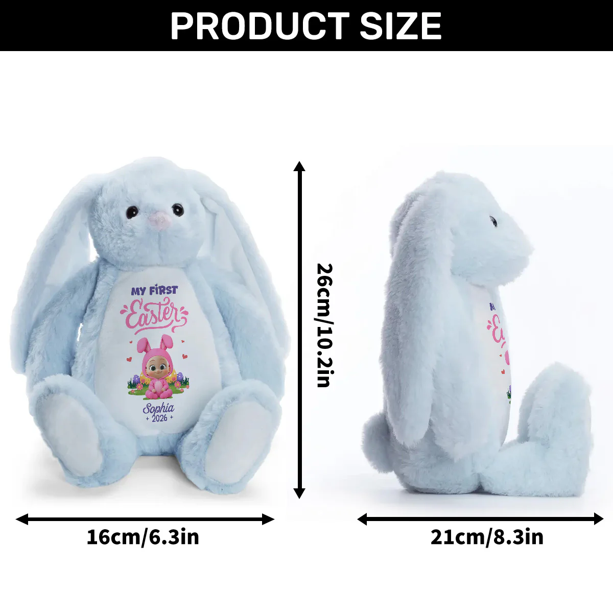 My First Easter - Personalized Stuffed Bunny - Image 9