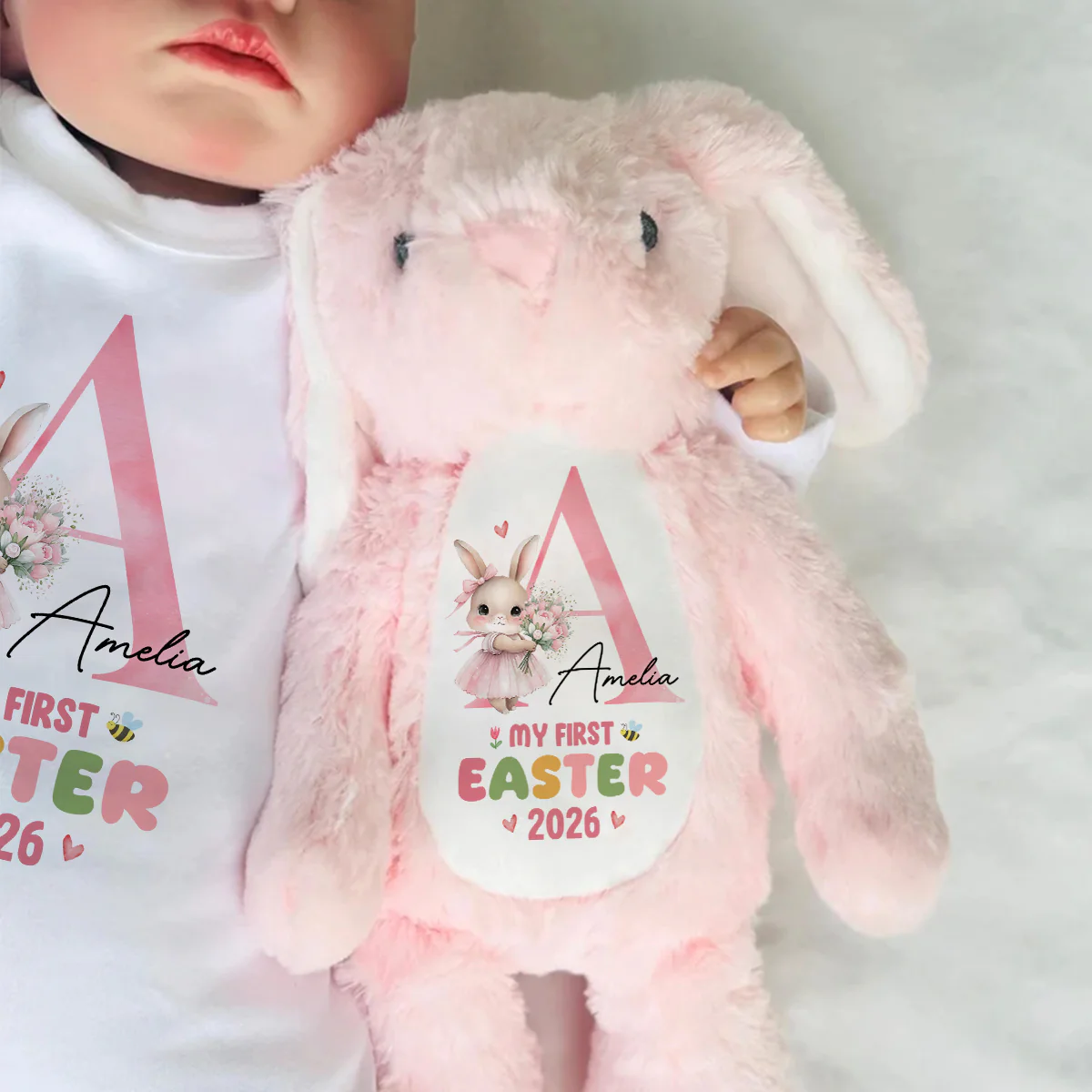 My First Easter - Personalized Stuffed Bunny - Image 6