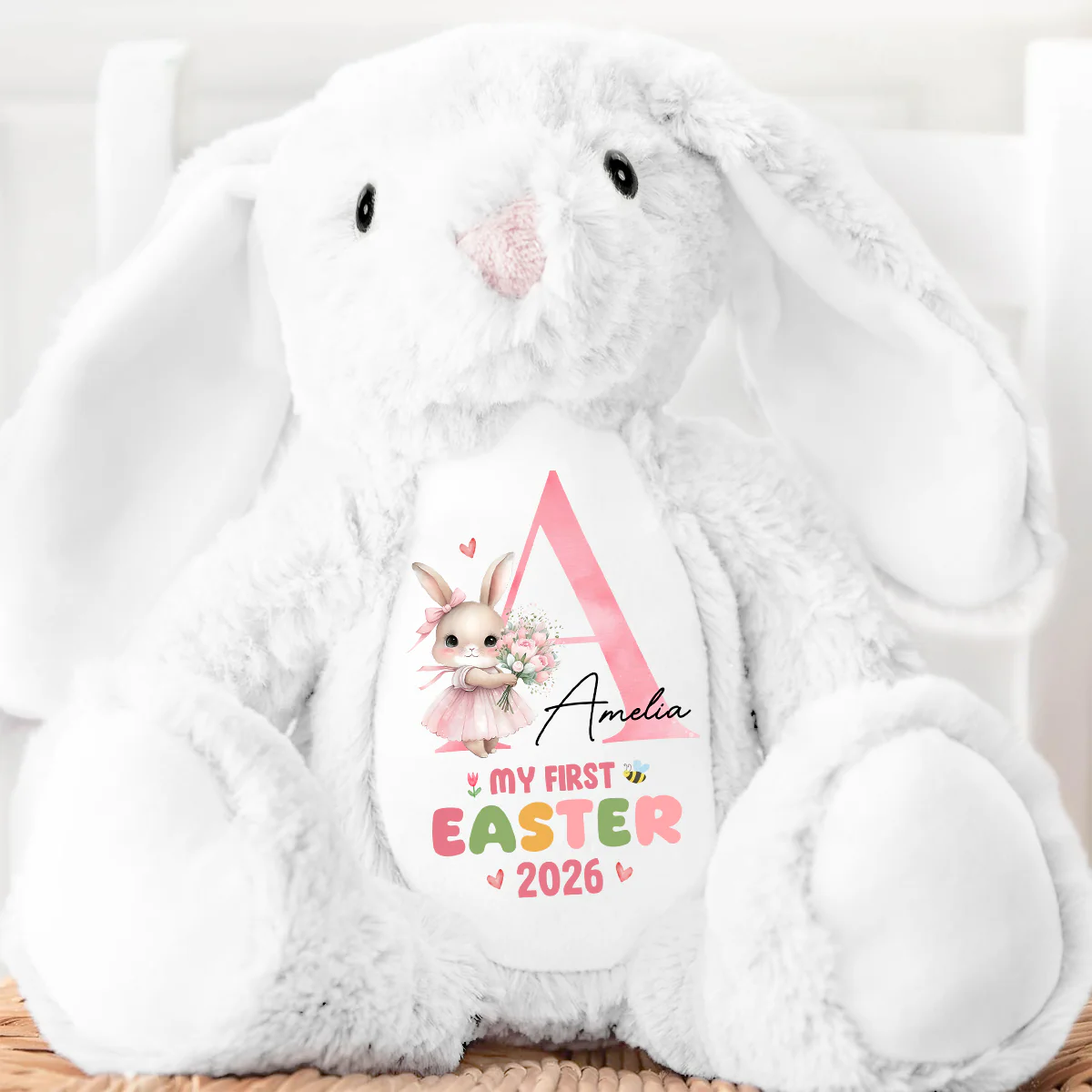 My First Easter - Personalized Stuffed Bunny - Image 7