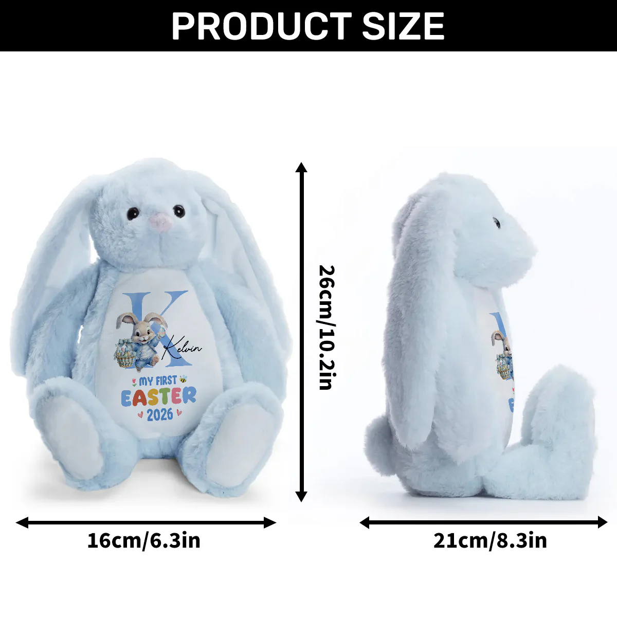 My First Easter - Personalized Stuffed Bunny - Image 9