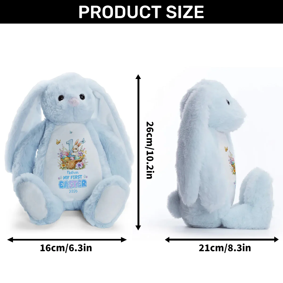 My First Easter - Personalized Stuffed Bunny - Image 9